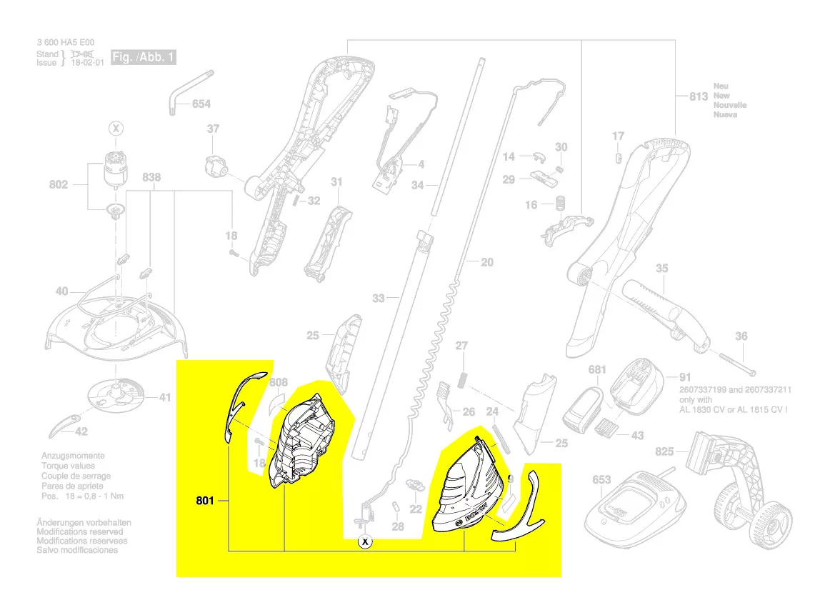 Boîtier moteur coupe-bordures ART 26-18 LI Bosch